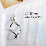 KC Plated Eardrop Earrings Jewelry Component