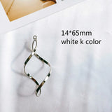 KC Plated Eardrop Earrings Jewelry Component