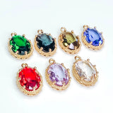 Crystal Pendant Charms Earring Necklace DIY 4pcs