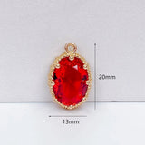 Crystal Pendant Charms Earring Necklace DIY 4pcs