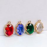 Crystal Pendant Charms Earring Necklace DIY 4pcs