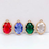 Crystal Pendant Charms Earring Necklace DIY 4pcs