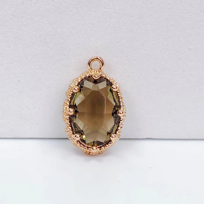 Crystal Pendant Charms Earring Necklace DIY 4pcs