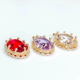 Crystal Pendant Charms Earring Necklace DIY 4pcs