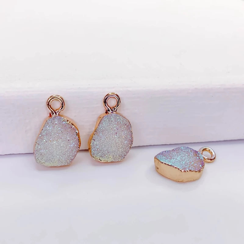 KC Plated Resin Metal Eardrop Pendant Charms Jewelry Accessories