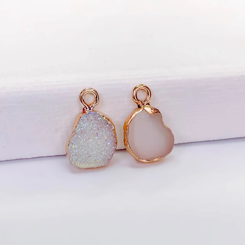 KC Plated Resin Metal Eardrop Pendant Charms Jewelry Accessories