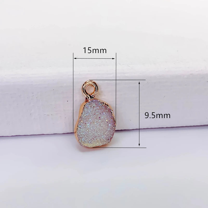 KC Plated Resin Metal Eardrop Pendant Charms Jewelry Accessories