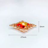 KC Plated Rhinestone Eardrop Crystal Pendant Charms Necklace Earring Accessories
