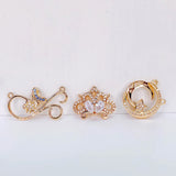 KC Rhinestone Eardrop Pendant Charms Necklace DIY Material 4pcs