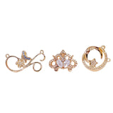 KC Rhinestone Eardrop Pendant Charms Necklace DIY Material 4pcs
