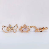 KC Rhinestone Eardrop Pendant Charms Necklace DIY Material 4pcs