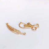 KC Rhinestone Eardrop Pendant Charms Necklace DIY Material 4pcs