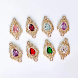 KC Plated Rhinestone Eardrop Pendant Charms Necklace Earring Accessories
