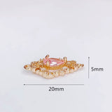 KC Plated Rhinestone Eardrop Pendant Charms Necklace Earring Accessories