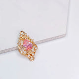 KC Plated Rhinestone Eardrop Pendant Charms Necklace Earring Accessories