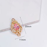 KC Plated Rhinestone Eardrop Pendant Charms Necklace Earring Accessories