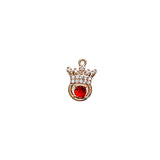 KC Rhinestone Eardrop Crystal Crown Charms Necklace Earring Accessories