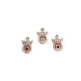 KC Rhinestone Eardrop Crystal Crown Charms Necklace Earring Accessories