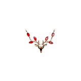 Crystal Deer Pendant Charms Necklace Earring DIY Kit