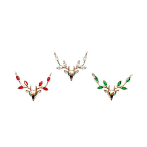 Crystal Deer Pendant Charms Necklace Earring DIY Kit