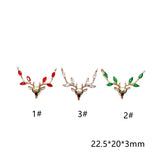 Crystal Deer Pendant Charms Necklace Earring DIY Kit