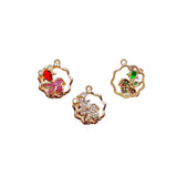 6pcs Crystal Goldfish Pendant Charms Necklace Earring DIY Material