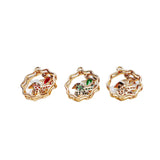 6pcs Crystal Goldfish Pendant Charms Necklace Earring DIY Material