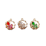 6pcs Crystal Goldfish Pendant Charms Necklace Earring DIY Material