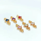 10pcs KC Rhinestone Eardrop Crystal Pendant Charms DIY Jewelry Component