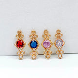 10pcs KC Rhinestone Eardrop Crystal Pendant Charms DIY Jewelry Component