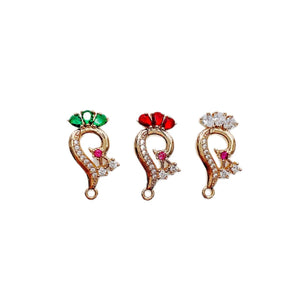 Crystal Peacock Pendant Charms Necklace Earring Accessories Diy
