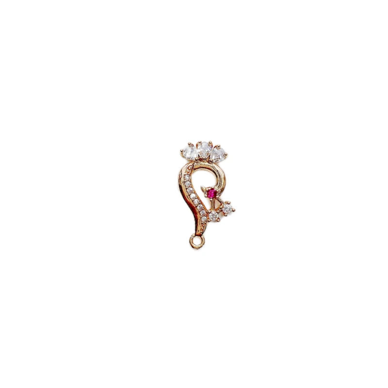 Crystal Peacock Pendant Charms Necklace Earring Accessories Diy