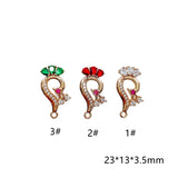Crystal Peacock Pendant Charms Necklace Earring Accessories Diy