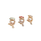 Crystal Peacock Pendant Charms Necklace Earring Accessories Diy
