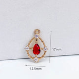 KC Rhinestone Eardrop Crystal Charms Necklace Earring Diy Material