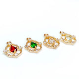 KC Rhinestone Eardrop Crystal Charms Necklace Earring Diy Material