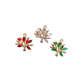 Crystal Tree Pendant Charms Necklace Earring DIY Material
