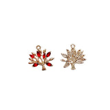 Crystal Tree Pendant Charms Necklace Earring DIY Material