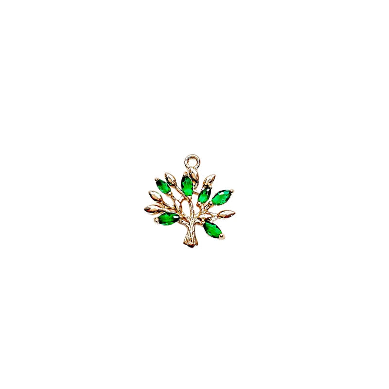 Crystal Tree Pendant Charms Necklace Earring DIY Material