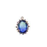 Oval Crystal Charms Necklace Earring Accessories DIY Material