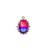 Oval Crystal Charms Necklace Earring Accessories DIY Material