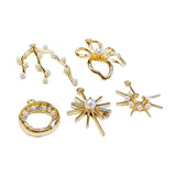 6pcs Pearl Eardrop Metal Pendant DIY Jewelry Making