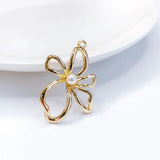 6pcs Pearl Eardrop Metal Pendant DIY Jewelry Making