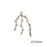 6pcs Pearl Eardrop Metal Pendant DIY Jewelry Making