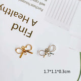 KC Plated Bow-knot Earring Components Necklace Charms