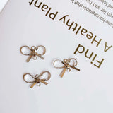KC Plated Bow-knot Earring Components Necklace Charms