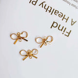 KC Plated Bow-knot Earring Components Necklace Charms