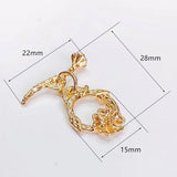 KC Plated Eardrop Earring Accessories Metal Charms Pendant Components