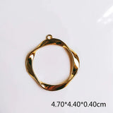 KC Plated Eardrop Pendant Charms Jewelry Component Diy Material 6pcs