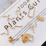 Metal Charms Pendant Eardrop Components Necklace Diy Making 8pcs